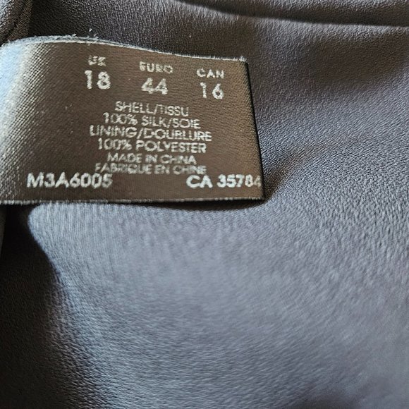 Planet Silk Navy & Gray Dress Size 16 - Picture 9 of 9